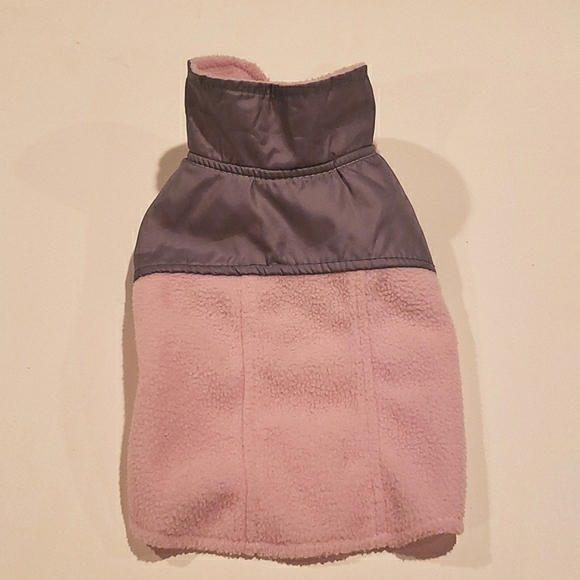 Pink fleece dog coat jacket - Picture 1 of 6